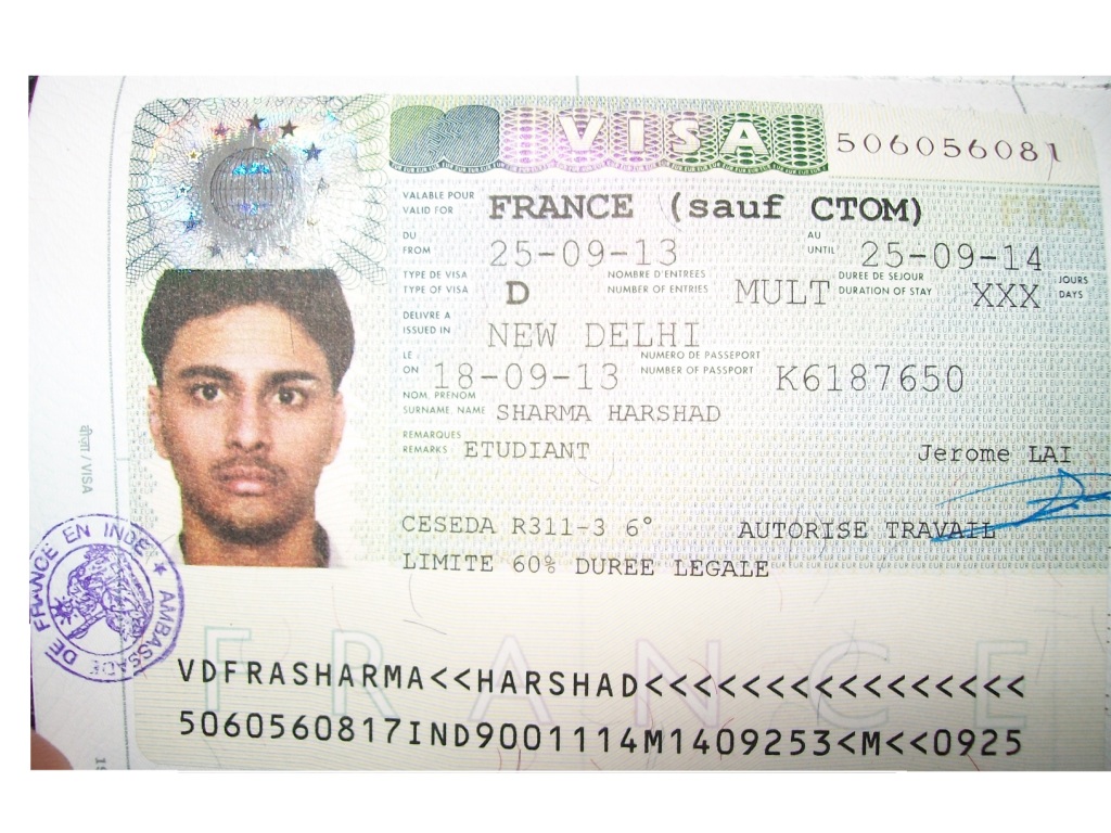 france visit visa requirements from india